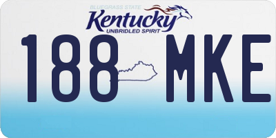 KY license plate 188MKE