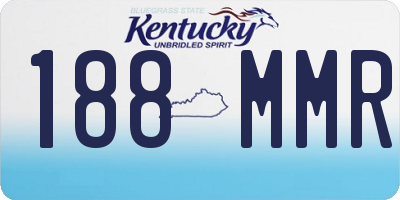 KY license plate 188MMR
