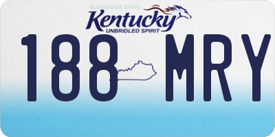 KY license plate 188MRY