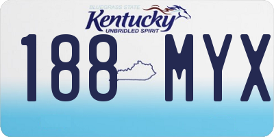 KY license plate 188MYX