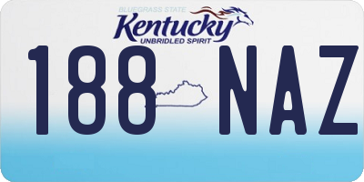 KY license plate 188NAZ