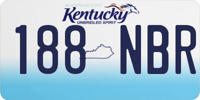 KY license plate 188NBR