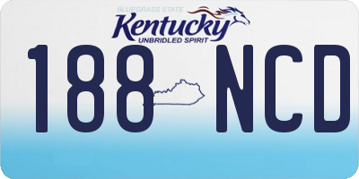 KY license plate 188NCD