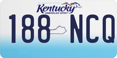KY license plate 188NCQ