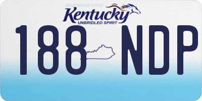 KY license plate 188NDP