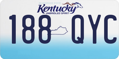 KY license plate 188QYC