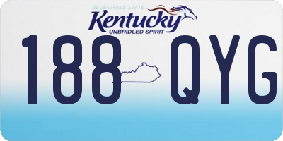 KY license plate 188QYG