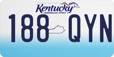 KY license plate 188QYN
