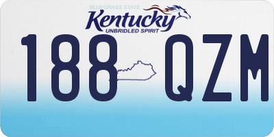 KY license plate 188QZM