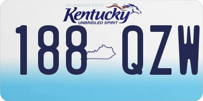 KY license plate 188QZW