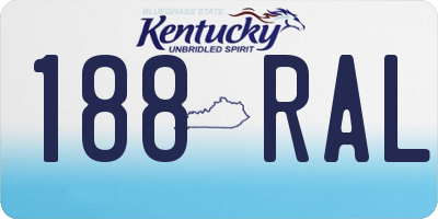 KY license plate 188RAL