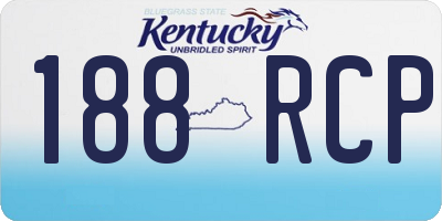 KY license plate 188RCP