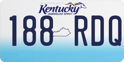 KY license plate 188RDQ