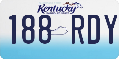 KY license plate 188RDY