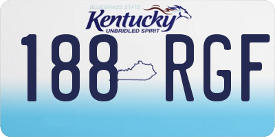 KY license plate 188RGF