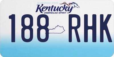 KY license plate 188RHK