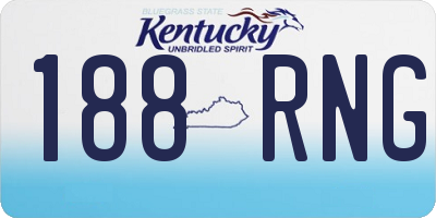 KY license plate 188RNG