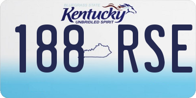 KY license plate 188RSE