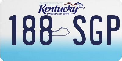 KY license plate 188SGP