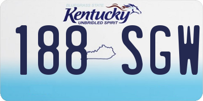 KY license plate 188SGW