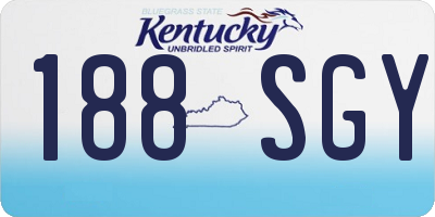 KY license plate 188SGY
