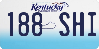 KY license plate 188SHI