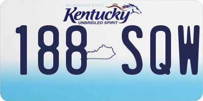 KY license plate 188SQW