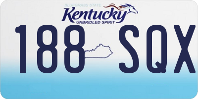KY license plate 188SQX