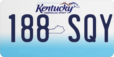 KY license plate 188SQY