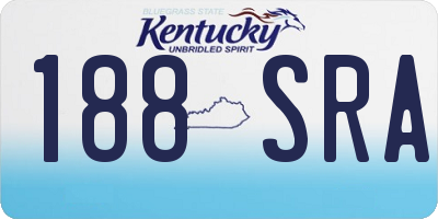 KY license plate 188SRA