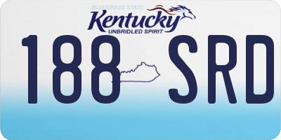 KY license plate 188SRD