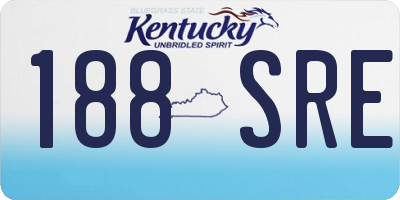 KY license plate 188SRE