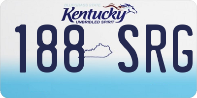 KY license plate 188SRG