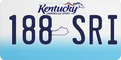 KY license plate 188SRI