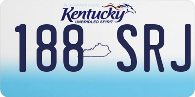 KY license plate 188SRJ
