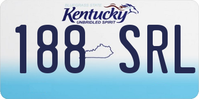 KY license plate 188SRL
