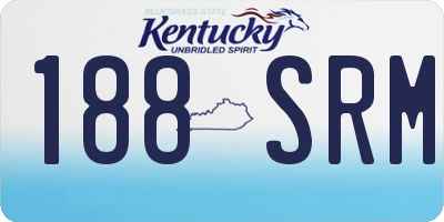 KY license plate 188SRM