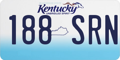 KY license plate 188SRN
