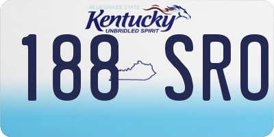KY license plate 188SRO