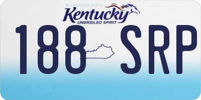 KY license plate 188SRP