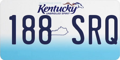 KY license plate 188SRQ
