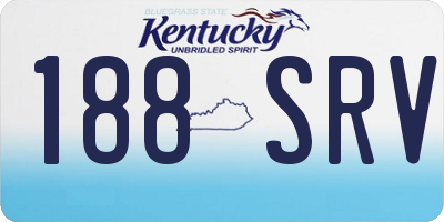 KY license plate 188SRV