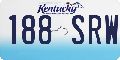 KY license plate 188SRW