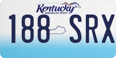 KY license plate 188SRX