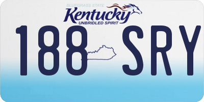KY license plate 188SRY