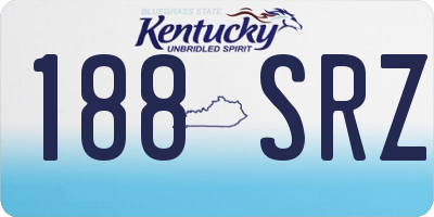 KY license plate 188SRZ