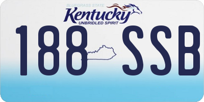 KY license plate 188SSB