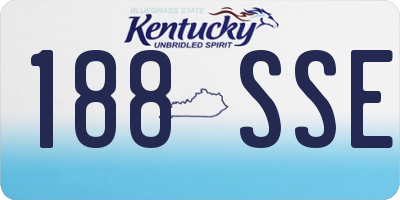 KY license plate 188SSE