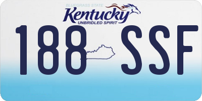 KY license plate 188SSF