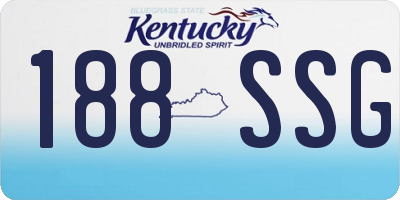 KY license plate 188SSG